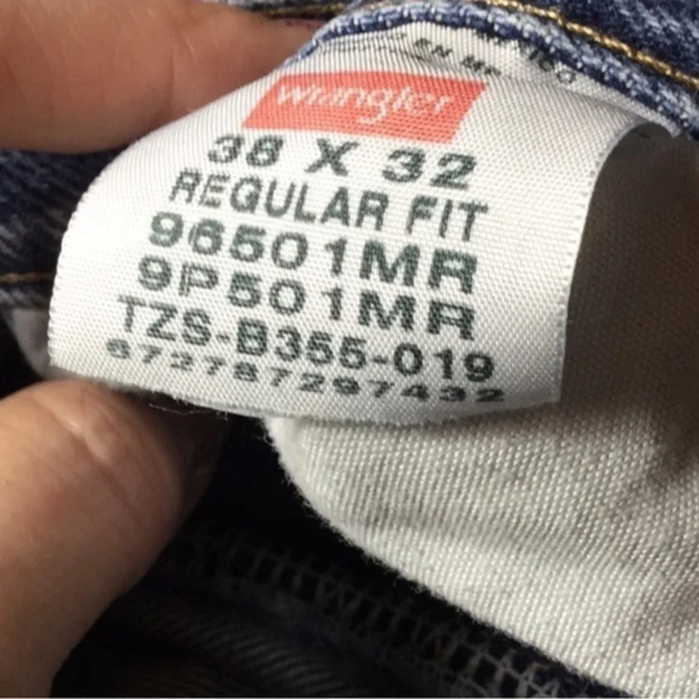 Vintage Men’s regular‎ fit Wrangler shrunken cotton dad jeans 38 x 32 red tag